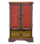 Mango Wood Wall Cabinet In Orange