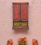 Mango Wood Wall Cabinet In Orange