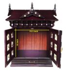 Maroon Wood Wall Hanging and Floor Rested Kerala Style Mandir