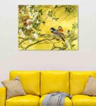 Medival Birds Multicolour Glass Unframed Spiritual Art Print