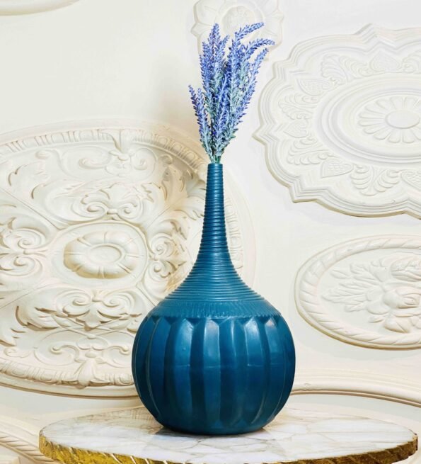 Meraki Vase Blue Colour Ceramic Table Vase