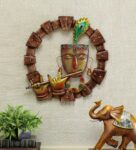 Iron Lord Krishna Wall Art In Brown