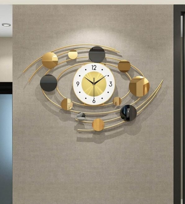 Metal Designer Wall Clock In Black