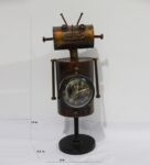 Metal Retro Phone In Multicolour Table Clock