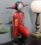 Metal Vespa In Multicolour Table Clock