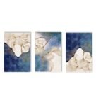 Visual Wiliness Multicolour Canvas Framed Abstract Art Print Set of 3