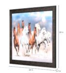 Running Horse Multicolor MDF Framed Wildlife Art Print