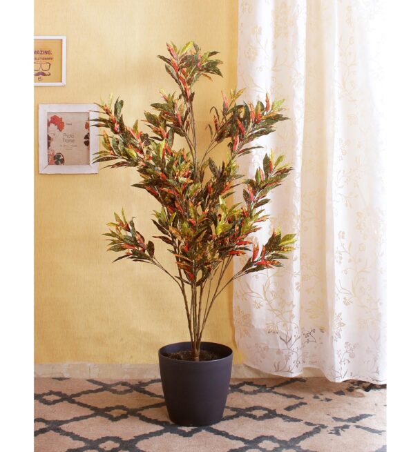 Polyester Della Multicolor Croton Without Pot Artificial Plant