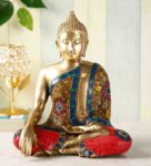 Multicolour Brass 10.5 Inches Feng Shui Blessing Buddha