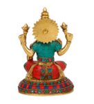 Multicolour Brass 8 Inches Brass Goddess Laxmi Idol