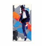 Michael Jackson Multicolour Canvas Teakwood And MDF Framed People and Places Art Print