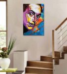 Artist Salvador Multicolour Canvas Teakwood And MDF Framed People and Places Art Print