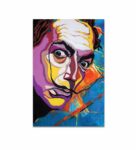 Artist Salvador Multicolour Canvas Teakwood And MDF Framed People and Places Art Print