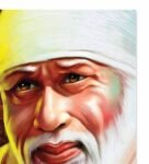 Sai Baba Multicolour Canvas Teakwood And MDF Framed Spiritual Art Print