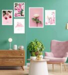 Gentle Drawing Multicolour Canvas Framed Floral Art Print Set of 5