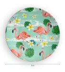 Multicolour Ceramic Dance Of Flamingoes Decorative Wall Plates