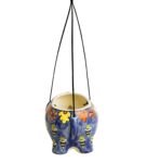 Multicolour Ceramic The Bee Collective Handpainted Hanging Planter