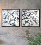 Multicolour Cotton Canvas Wildlife Art Panels