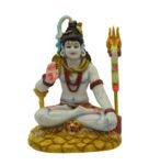 Multicolour Marble Handpainted Lord Shiv Ji Idol