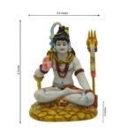 Multicolour Marble Handpainted Lord Shiv Ji Idol