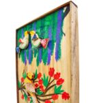 Multicolour Wooden Hand Painted 3D Wooden Wall Art