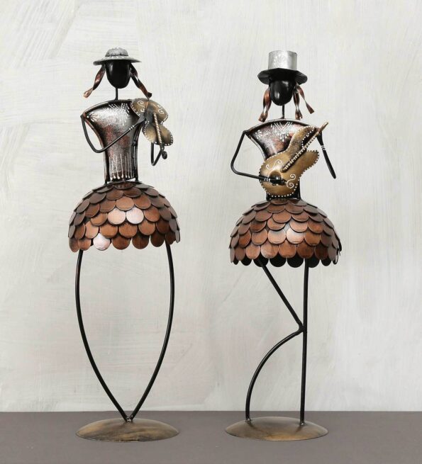 Iron Musician Showpiece Set of 2