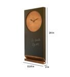 Black Mango Wood On-Time Modern Wall Clock