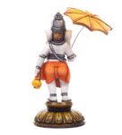 Orange Marble Look Hindu God Shri Ganesha Statue