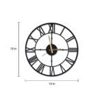 Black Metal Oxford Modern Wall Clock