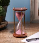 Pink Brass & Wood Brass And Wood Sand Timer(Pink)