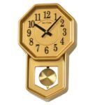 Gold Polyresin Analog Pendulum Clock