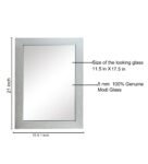 Glass Rectangle Wall Mirror in Brown colour