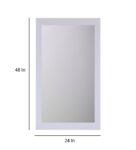 White Glass Art Full Length Mirror