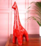 Red Polyresin Premium Ziraffe Figurine