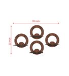 Round (Set of 4) Engineered Wood Wall Hanging Planter