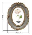 Royal Gray Resin Oval Shape Design Premium Table Photo Frame