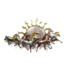 Iron 7 Running Horse Wall Art In Gold