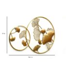 Iron Framed Ginko Leaf Wall Art In Gold