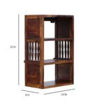 Sheesham Wood Book Shelf In Provincial Teak Finish