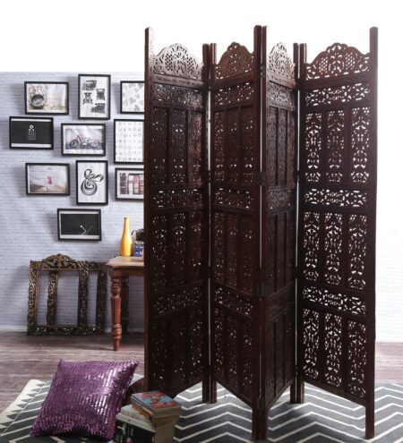 Sheesham Wood Julie Room Divider In Brown Colour