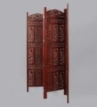Solid Wood Xavier Room Divider In Brown Colour