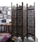 Solid Wood Irvin Room Divider In Brown Colour