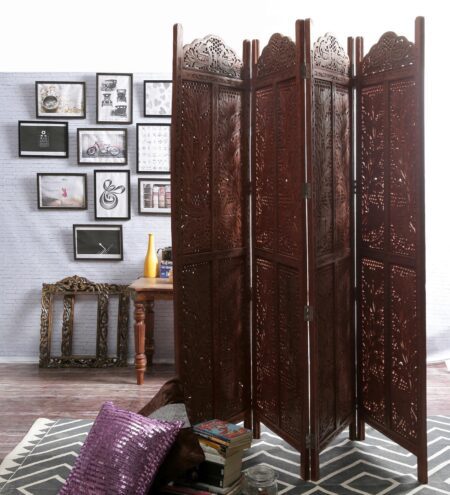 Sheesham Wood Luxura Room Divider In Brown Colour