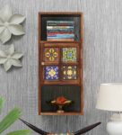 Siramika Sheesham Wood Book Shelf in Rustic Finish