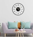 Multicolour Acrylic Sleek Numeric Modern Wall Clock