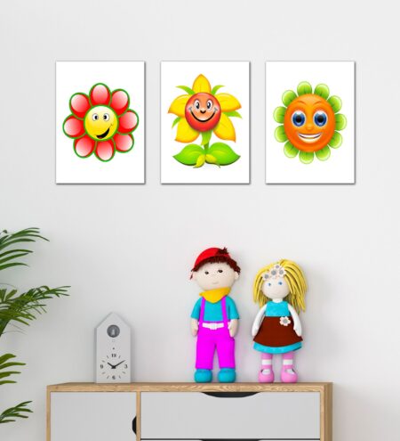 Smiling Flowers Kids Wall Panels