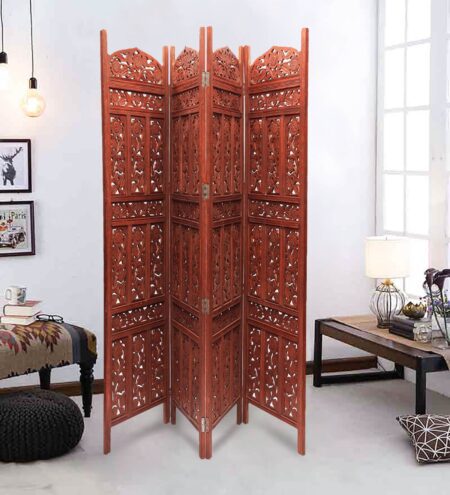 Sheesham Wood Malvika Room Divider In Brown Colour