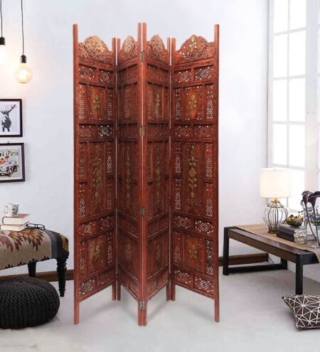 Sheesham Wood Vernon Room Divider In Brown Colour