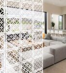 Static Wave (Set Of 10) White Colour Acrylic Hanging Room Divider