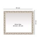 Synthetic Wood  Rectangle Wall Mirror in White Colour